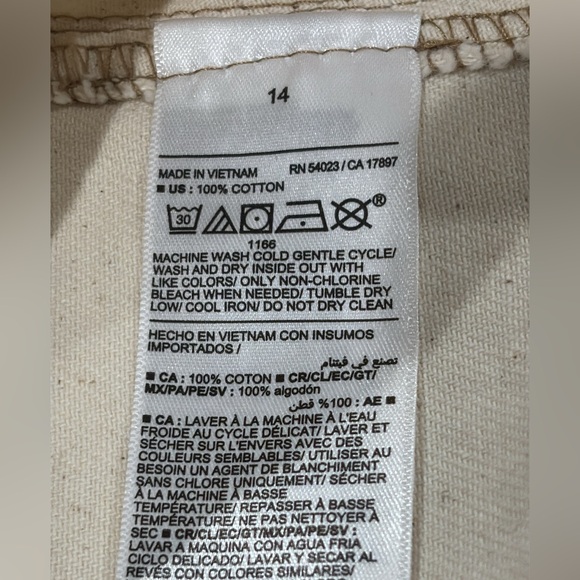 Old Navy High Waisted Utility Pant in Natural White NWT - Picture 10 of 11